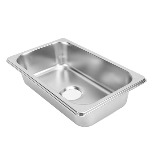 Naroote Square RV Waschbecken, Wohnmobilbad 304 Edelstahl mit 40 -mm -Abwasserauslass RV Küchenspüle für Bootswagen Yachten Boote Boote (Polierzeichnung GR -1465) von Naroote