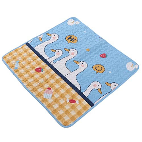 Naroote Tiermatte, Waschbarer Universeller Cartoon -Schlafkissen Zum Schutz des Teppichs Zum Schutz von Holzböden (Gummi -Entenmuster L) von Naroote