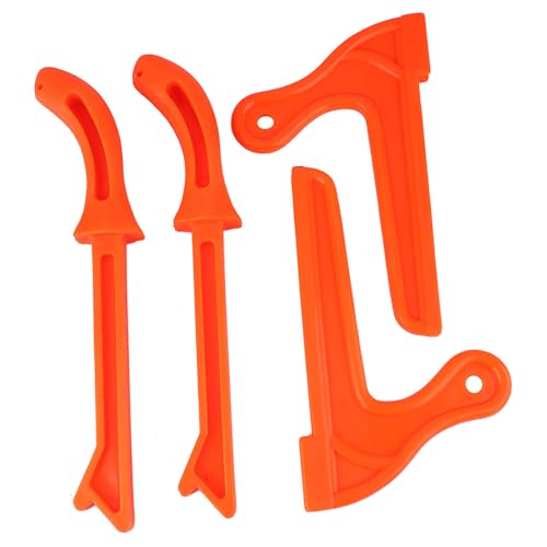Naroote Tischsägenzubehör, Holz Arbeitswerkzeuge und Zubehör Handsägen -Push -Sticks Tool mit 4pcs Sicherheit Kunststoff Holzbearbeitungsschützer Tischsäge Push Block für Tischlerei (ORANGE) von Naroote