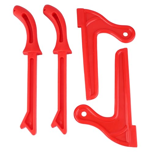 Naroote Tischsägenzubehör, Holz Arbeitswerkzeuge und Zubehör Handsägen -Push -Sticks Tool mit 4pcs Sicherheit Kunststoff Holzbearbeitungsschützer Tischsäge Push Block für Tischlerei (Rot) von Naroote