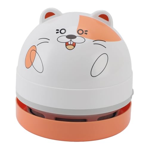 Naroote Tragbarer Schreibtisch-Mini-Staubsauger, Batteriebetriebener, Geräuscharmer Hand-Desktop-Staubsauger für Computertastatur (Hamster) von Naroote