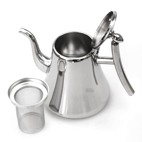Naroote Wasserkrug, Pitcher Teekanne Weniger Stahl Eingedickter Schwanzteeck über Kaffeekessel Schaum Tasse Krug Krug mit Filter und Handlungsmilchkrug für Heimküche (1.8L) von Naroote