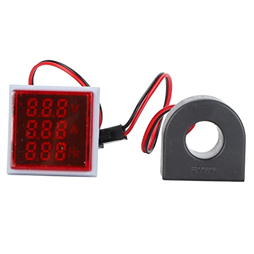 Naroote Wechselstromspannungsanzeige, Quadratische Lampenlicht Universal 3-Display-Spannungsbereich 60~500V Wechselstromsignal-Signalanzeige mit Klarem Druck für die Elektrische Überwachung (Rot) von Naroote