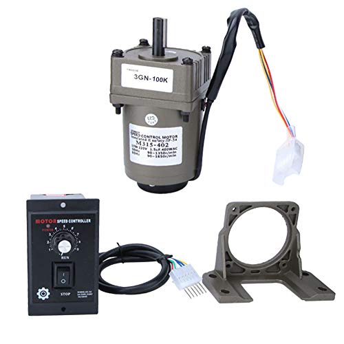 Naroote Zahnradmotor, Getriebemotor 220 V Reduktionsmotor 220 V M315-402 15W Einstellbarer Geschwindigkeitsgeschwindigkeits-Getriebe Motor mit Controller-Halterung (Geschwindigkei Naroote Zahnradmotor, Getriebemotor 220 V Reduktionsmotor 220 V M315-402 15W Einstellbarer Geschwindigkeitsgeschwindigkeits-Getriebe Motor mit Controller-Halterung (Geschwindigkei von Naroote