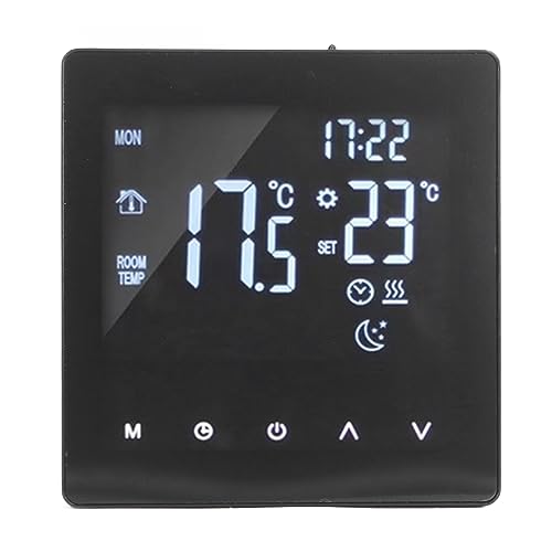 Programmierbarer Thermostat, Geringer Verbrauch. IP20-Schutz. Digitaler Thermostatregler. Doppelte Temperaturanzeige AC90-240 V. Vielseitig für die Warmwasserbereitung (K2MRH3A) von Naroote