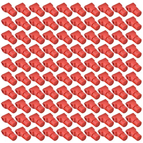 Rotes Anti-Diebstahl-Hakenschloss Anti-Diebstahl-Hakenschloss, 100 Stck Warenschloss-Hakenschloss zur Diebstahlsicherung(Aperture 6MM) von Naroote