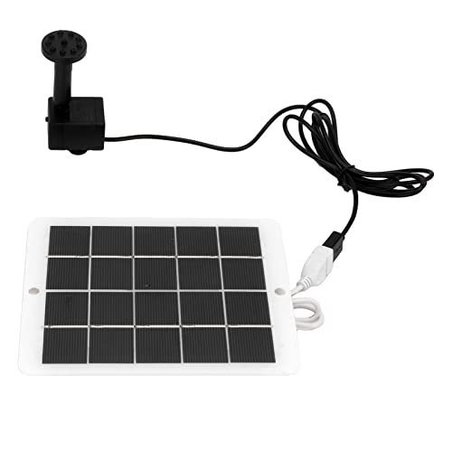 Solarbrunnen, 120 LH Solar-Wasserpumpe, automatische Abschaltung, 3 W, 5 V, hohe Effizienz für Outdoor-Teich von Naroote