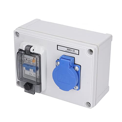 Steckdosenbox, Schutzart IP54 Steckdose mit 230V 40A 1P+N RCD für Innen- und Außenbereiche von Naroote