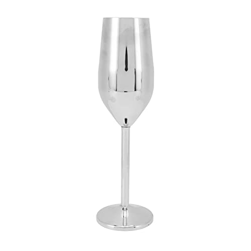 Weinglas, Champagnerglas aus Metall, Eleganter Schöner Edelstahl, Feine Verarbeitung für Partys (Silber) von Naroote