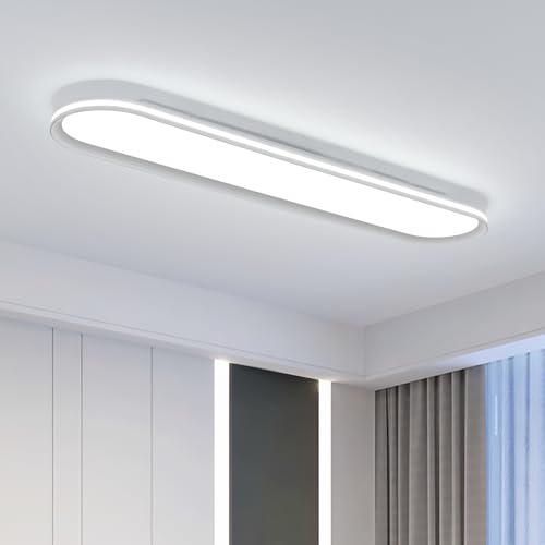 Naroume 95cm Metal LED Ceiling Light,Slim, Edge Lit - 55W Full Spectrum Linear Ceiling Lamps,6500K Cool White Modern Ultra Thin Low Profile Light Fixture for Kitchen, Garage Home & Office Hallway Naroume 95cm Metal LED Ceiling Light,Slim, Edge Lit - 55W Full Spectrum Linear Ceiling Lamps,6500K Cool White Modern Ultra Thin Low Profile Light Fixture for Kitchen, Garage Home & Office Hallway von Naroume