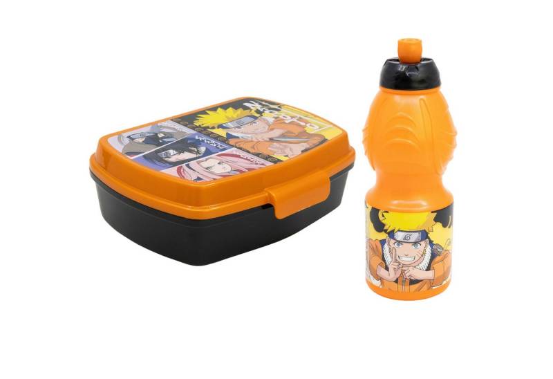 Naruto Lunchbox Anime Naruto Shippuden 2 tlg Lunchset Brotdose plus Trinkflasche, (2-tlg., Spar-Set) von Naruto