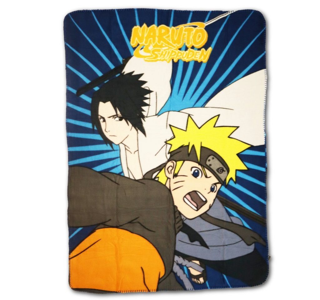 Tagesdecke Naruto Shippuden Kinder Fleecedecke leichte Kuscheldecke, Naruto, 100x140 cm, Sasuke von Naruto