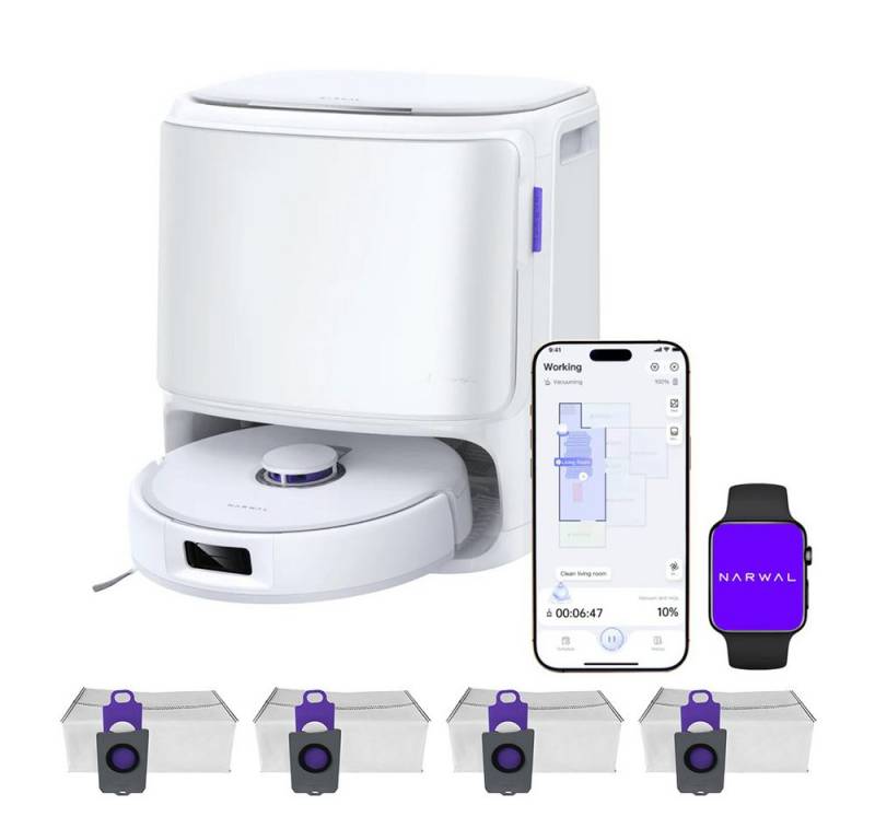 Narwal Saugroboter X10 Pro+4Pcs Staubbeutel, DualFlow Anti-Tangle System, Millimetergenaue Hindernisvermeidung Narwal Saugroboter X10 Pro+4Pcs Staubbeutel, DualFlow Anti-Tangle System, Millimetergenaue Hindernisvermeidung von Narwal