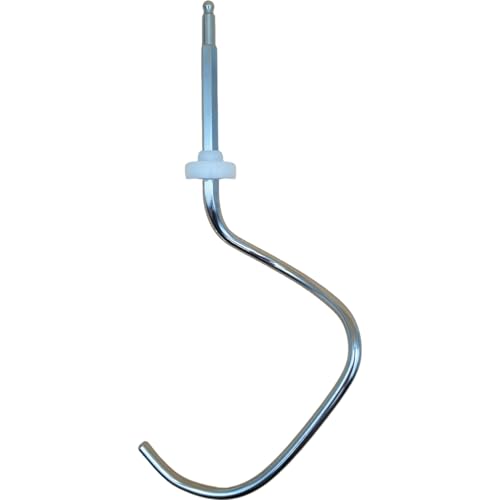 NaschLager Knethaken S-Form Edelstahl kompatibel mit Bosch MUM4 MUM44 MUM4405 MUM4427 ProfiMixx 44 46 47 Ersatzteil 00080060 Länge 190 mm Ø 19,7 mm Sechskant-Schaft Küchenmaschinen Zubehör von NaschLager