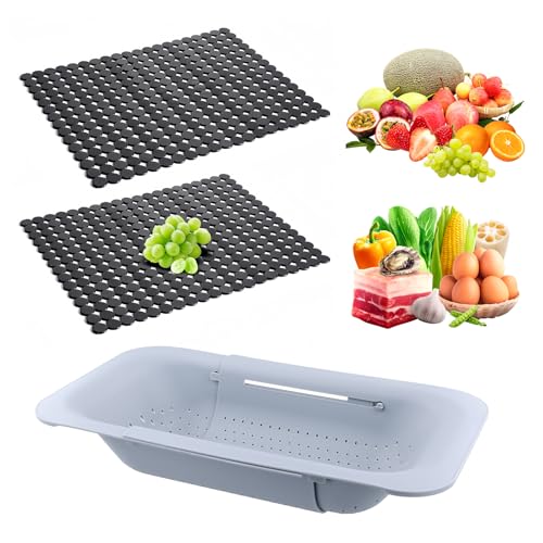 2 Stück Waschbeckenunterlage Schwarz und Ausziehbar Spülbecken Sieb, Zuschneidbare Spülbecken Schutzmatte, Küchenspüle Matte 11.8 x 15.7 In, für Protektoren Küchenspüle 2 Stück Waschbeckenunterlage Schwarz und Ausziehbar Spülbecken Sieb, Zuschneidbare Spülbecken Schutzmatte, Küchenspüle Matte 11.8 x 15.7 In, für Protektoren Küchenspüle von Naseom