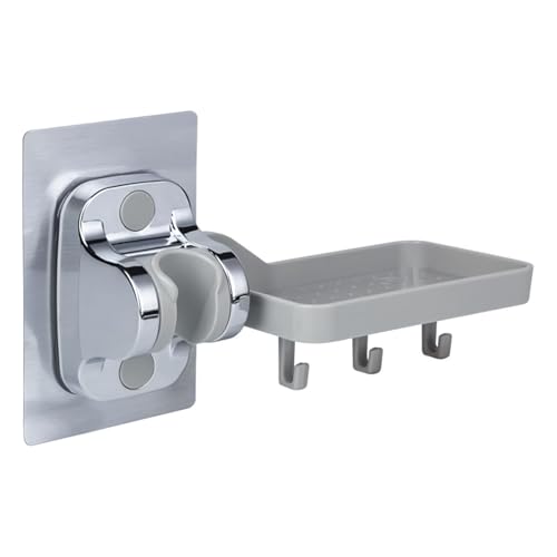Duschkopfhalterung ohne Bohren, Universal Duschbrause Halterung, Duschkopfhalterung Kleben, Verstellbar Duschkopfhalter, Brausehalter ohne Bohren von Naseom