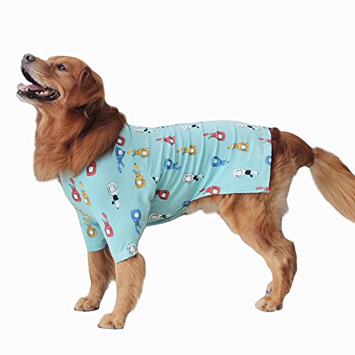 Haustier-Kleidung, Hundehemd für große Hunde, Baumwolle, atmungsaktiv, leichte Weste, Kostüm (11XL, blau) von NashaFeiLi