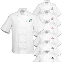 Kochjacke Weiß Kurzarm Bäckerjacke Mit Flagge + Namen Bestickt Grillen Kochen Backen Jacke Für Koch Küche Neu Kochjacke Weiß Kurzarm Bäckerjacke Mit Flagge + Namen Bestickt Grillen Kochen Backen Jacke Für Koch Küche Neu von Nashvilleprint