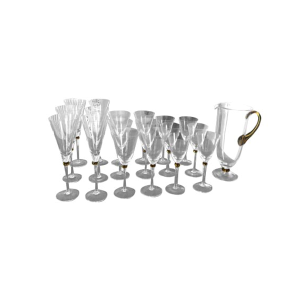 Set Murano-Gläser und Karaffe aus Glas, Nason & C von Nason & C