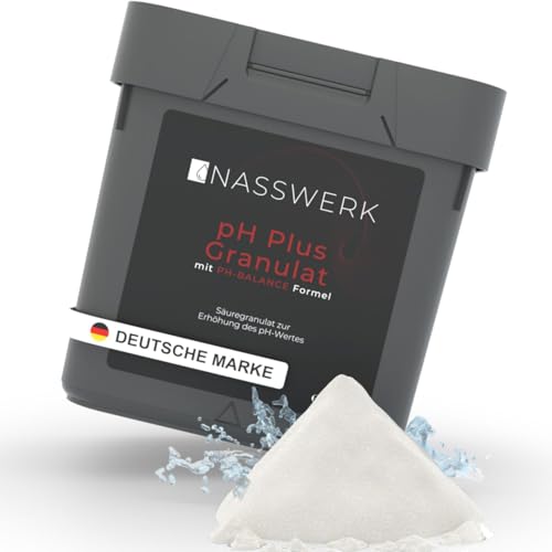 NASSWERK pH Plus Pool Granulat (1kg bis 10kg) | pH Heber Pool Schnelllöslich & Hocheffektiv | Organisches pH Plus Granulat zur pH-Wert Korrektur | Hocheffektiver pH wert Heber | pH+ für Whirlpool von Nasswerk