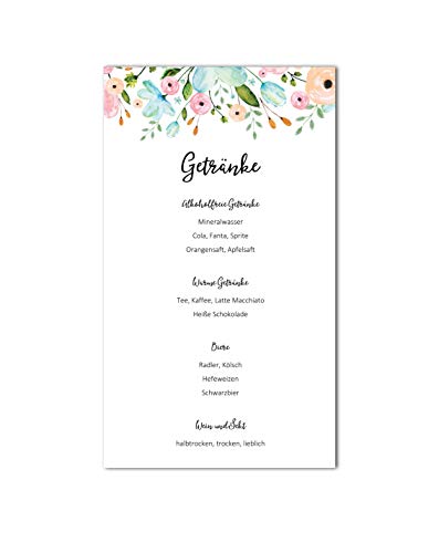 10 Menükarten Hochzeit zum Bedrucken Getränkekarten Tischdeko Hochzeit Platzkarten (Weiße Hochzeit) 10 Menükarten Hochzeit zum Bedrucken Getränkekarten Tischdeko Hochzeit Platzkarten (Weiße Hochzeit) von Nastami