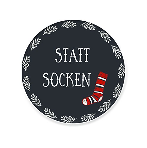 25 Sticker Weihnachten, Aufkleber "Statt Socken", Weihnachtssticker, Weihnachtsaufkleber von Nastami