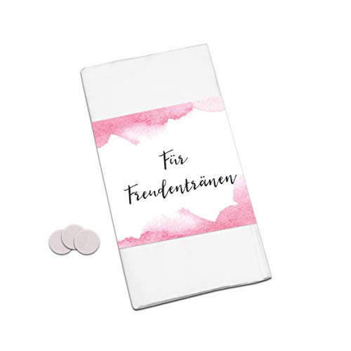 50 Banderolen für Freudentränen Taschentuch Banderolen Hochzeit (Aquarell rosa) von Nastami