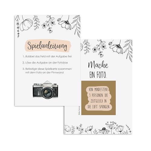 50 Fotoaufgaben Hochzeit zum Rubbeln FLOWERS Rubbelkarten 50 Fotoaufgaben Hochzeit zum Rubbeln FLOWERS Rubbelkarten von Nastami