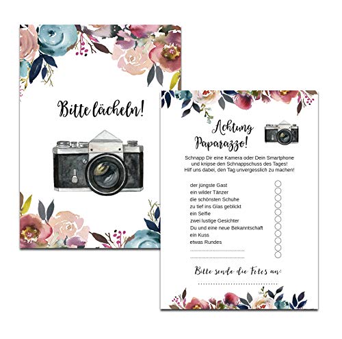 50 Karten Fotospiel Hochzeit Fotosafari Postkartenspiel Hochzeit Gastgeschenk Hochzeitsgäste (BOHO Hochzeit) von Nastami