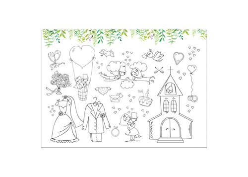 Nastami 10 Platzsets Hochzeit zum Ausmalen Tischsets zum Ausmalen Kinder Gastgeschenk Hochzeit Kinder (Grüne Hochzeit) Nastami 10 Platzsets Hochzeit zum Ausmalen Tischsets zum Ausmalen Kinder Gastgeschenk Hochzeit Kinder (Grüne Hochzeit) von Nastami