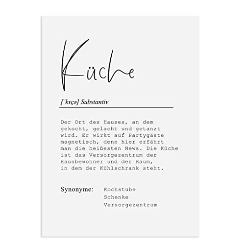 Nastami Sprüche Poster für die Küche Wandbild (Küche Definition, DIN A4) von Nastami