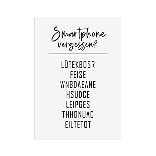 Nastami Poster Badezimmer Spruch Poster Toilette Geschenk Einzug (Smartphone vergessen?, DIN A4) Nastami Poster Badezimmer Spruch Poster Toilette Geschenk Einzug (Smartphone vergessen?, DIN A4) von Nastami