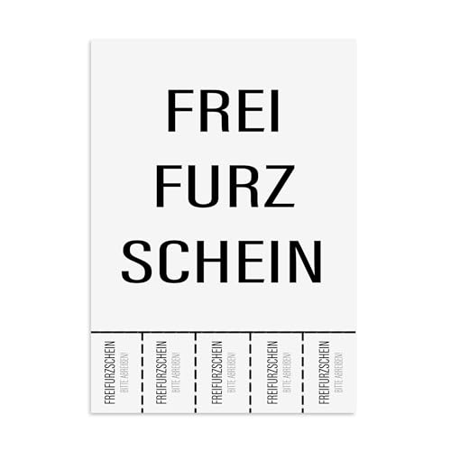 Nastami Poster Badezimmer Spruch Poster Toilette Geschenk Einzug (FREIFURZSCHEIN, DIN A3) von Nastami