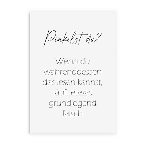 Nastami Poster Badezimmer Spruch Poster Toilette Geschenk Einzug (Pinkelst du?, DIN A4) von Nastami