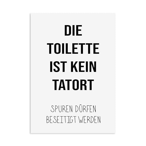Nastami Poster Badezimmer Spruch Poster Toilette Geschenk Einzug (Tatort, DIN A4) von Nastami