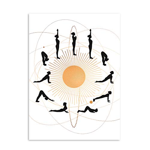 Nastami Poster YOGA Sonnengruß DIN A3 Yoga Geschenk von Nastami