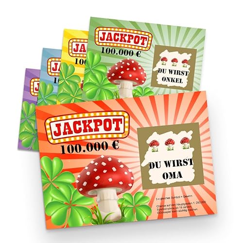 Nastami Schwangerschaft verkünden mit GLÜCKSLOS zum Rubbeln Rubbellos Schwangerschaft (Oma) von Nastami