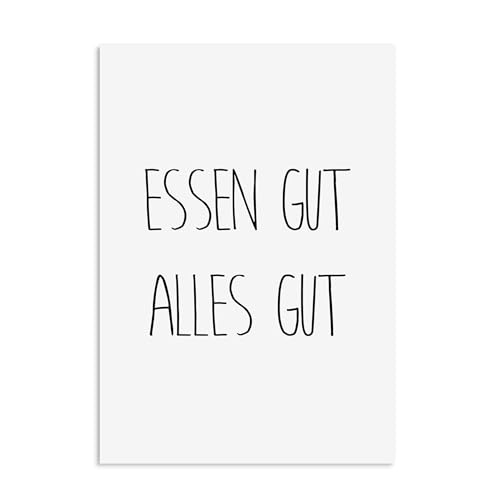 Nastami Sprüche Poster für die Küche Wandbild Küche (ESSEN GUT ALLES GUT, DIN A4) von Nastami