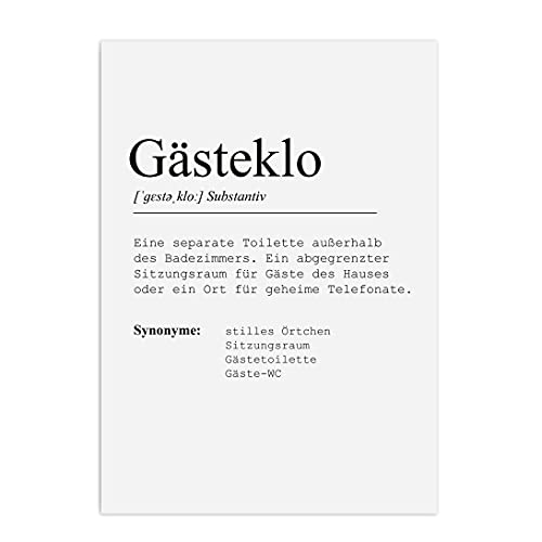 Nastami Poster Gästeklo DIN A3 Badezimmer Poster Bad Definition Poster Nastami Poster Gästeklo DIN A3 Badezimmer Poster Bad Definition Poster von Nastami