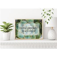 Wandbilder 3Er Set Sukkulenten Glaubenssätze, Poster Sprüche, Spruch, Affirmation Poster, Pflanzen von NastamiDesign