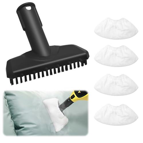 Dampfreiniger Zubehör für Kärcher, 5 Stück Set Handdüse Ersatzteile 2.884-280.0 4 Mikrofaser-Tuch Kompatibel mit Kärcher Dampfreiniger SC1 SC2 SC3 SC4 SC5 von Nastopee