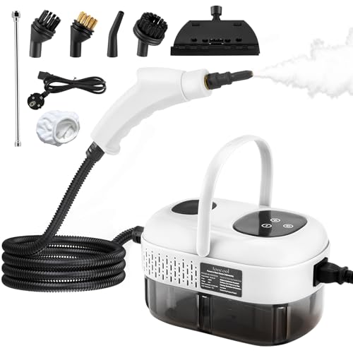 Nastopee Dampfreiniger mit 8 Zubehörteilen, 2500W Dampfgarer zum Reinigen, 1100-ml Dampfreiniger Handgerät für Zuhause, Auto-Detailing-Dampfreiniger Tragbare Steam Cleaner für Fenster, Küche, Boden von Nastopee
