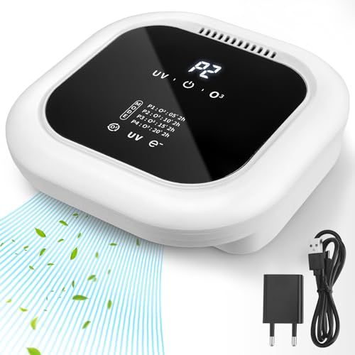 Ozon-Luftreiniger,Ionisator Luftreiniger 5000Mah,Mit Uv-Sterilisation,Aromatherapie,4 Modi,Luftreiniger Ozongenerator Ist Geeignet Für Badezimmer,Küche,Auto,Haustier,Formaldehyd,Schimmel,Staub,Gerüche von Nastopee