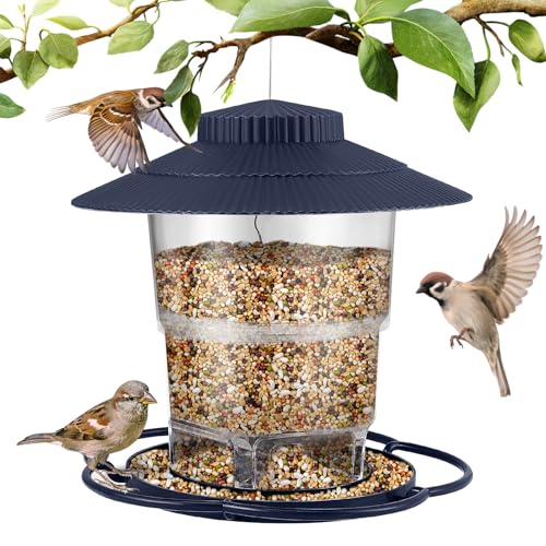 Vogelfutterhaus zum Aufhängen, Vogelfutterspender Faltbarer Vogelfutterstation zum Aufhängen Wetterfest Futterhaus für Vögel Hängend Balkon Garten von Nastopee