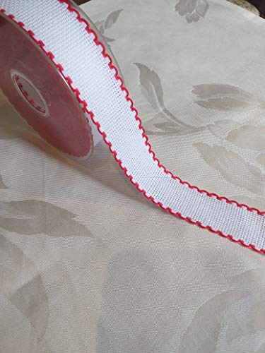 NASTRIFICIO ROSSI SAS Rotes Band, Aida-Stoff mit Kreuzstich, 33 mm, Rolle 10 m NASTRIFICIO ROSSI SAS Rotes Band, Aida-Stoff mit Kreuzstich, 33 mm, Rolle 10 m von ANGEL CITIZ