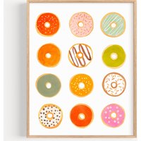 Aquarell Donut Kunstdruck Bunte Küche Wand Dekor von NatLundeen