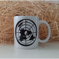 Tasse Flache Erde - 330Ml Flat Earth Personalisierbar von NatURKRAFTwerk