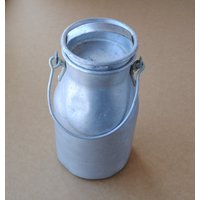 Milk Can Cream Farm Werkzeug Wohnkultur Kunst Design Rustikaler Aluminium von Natali196