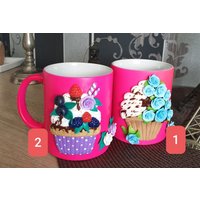 Tasse Becher Deko Aus Fimo Polymer Clay Dekorierte Einzigartiges Geschenk 3D Kaffeetasse Weihnachtsgeschenk Exklusive Tasse Becher Deko Aus Fimo Polymer Clay Dekorierte Einzigartiges Geschenk 3D Kaffeetasse Weihnachtsgeschenk Exklusive von NataliZimm