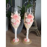 Wunderschöne Gläser Für Hochzeit Oder Deko Hochzeitsgläser Sektgläser Geschenk Muttertag von NataliZimm